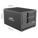 باکس 2 تایی هارد رومیزی 9528U3 اوریکو USB 3.0 آلومینیومی