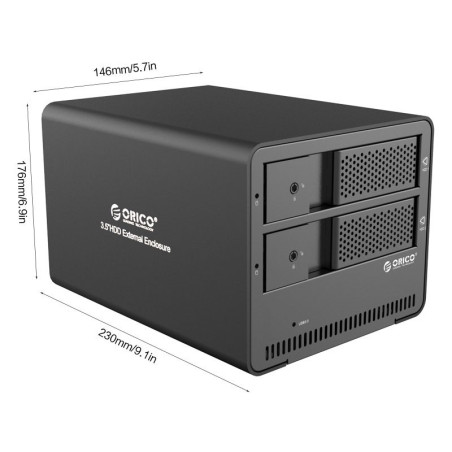 باکس 2 تایی هارد رومیزی 9528U3 اوریکو USB 3.0 آلومینیومی