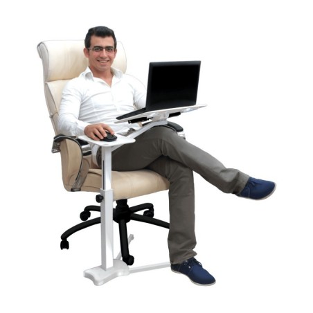 میز لپ تاپ پایه بلند سفید