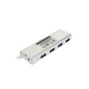 هاب لپ تاپ کابلی USB 3.0 پرتابل مینی 4 پورت کوچک فرانت