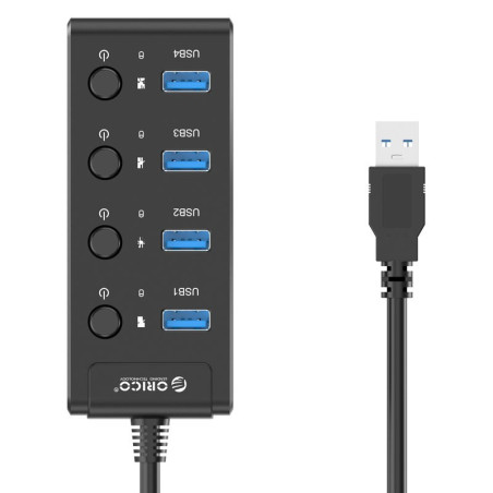 هاب لپ تاپ USB 3.0 کلید دار کوچک اوریکو W9PH4-U3-V1 ORICO