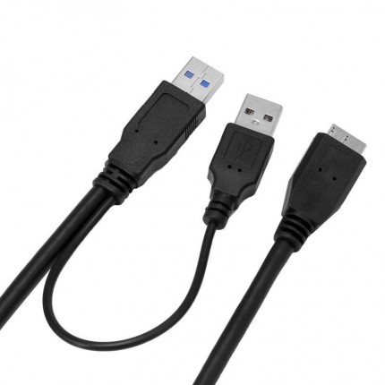 کابل هارد اکسترنال USB 3.0 Y با پورت شارژ