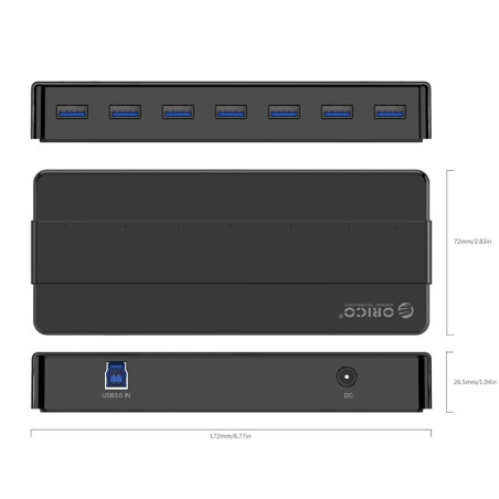 هاب هفت پورت اوریکو H7928-U3-V1 USB 3.0 ORICO