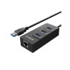 هاب و کارت شبکه HR01-U3 USB 3.0 ORICO