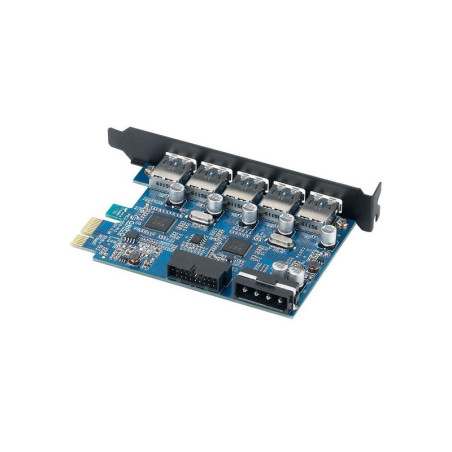 کارت USB3.0 PCI-Express PVU3-5O2I افزایش USB 3.0 هفت پورت