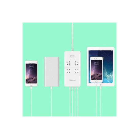 چند شاخه برق رومیزی اوریکو ORICO HPC-4A5U-V1 با شارژر USB