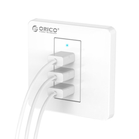 پریز USB توکار دیواری 3 پورت یو اس بی اوریکو ORICO ECA-3U