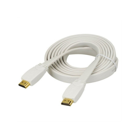کابل فلت HDMI و تخت 3 بعدی 3D v1.4 سفید 1.5، 3 و 5 متری
