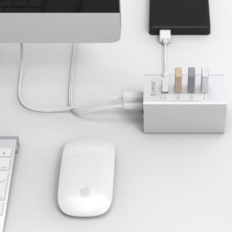 هاب فلزی آداپتور دار 4 پورت اوریکو A3H4 USB 3.0 ORICO