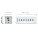 هاب فلزی 7 پورت آداپتور دار اوریکو A3H7 USB 3.0 ORICO