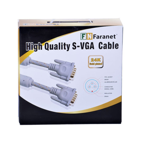 کابل 10 متری VGA وی جی ای فرانت مانیتور پروژکتور SVGA