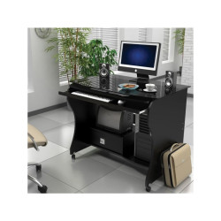 میز کامپیوتر چوبی شیشه ای 2006G
