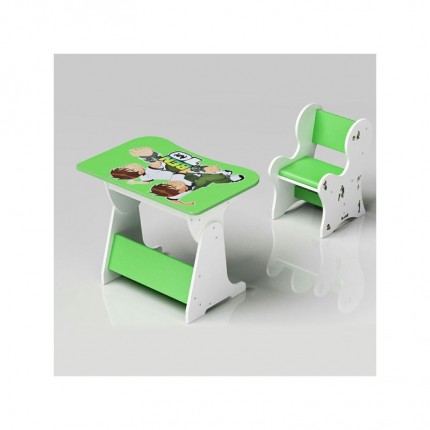 میز و صندلی کودک تحریر سبز بن تن