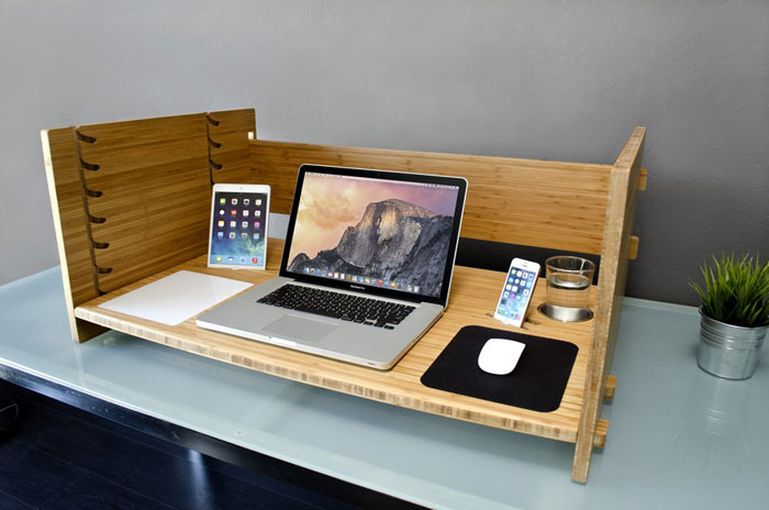 استند لپ تاپ رومیزی چوبی
