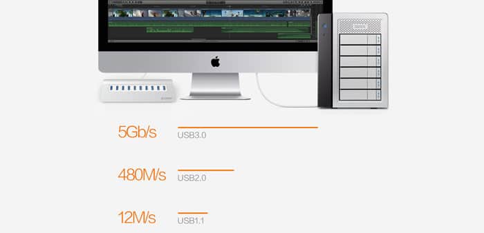 هاب USB 3.0 پر سرعت